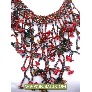 Mix Beads Chockers Casandra Necklaces Fashion